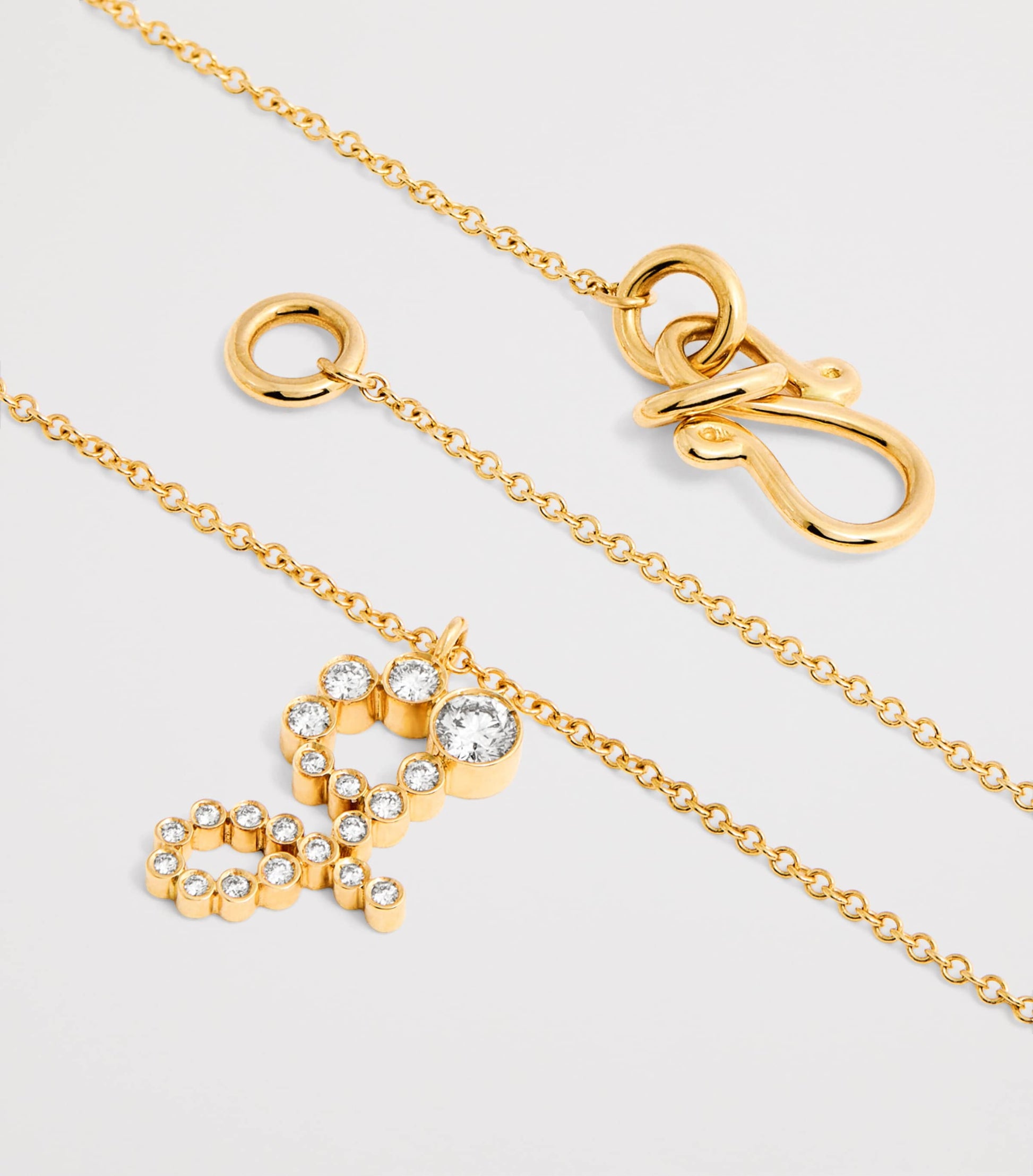 Sophie Bille Brahe Yellow Gold and Diamond Soprano 'G' Necklace