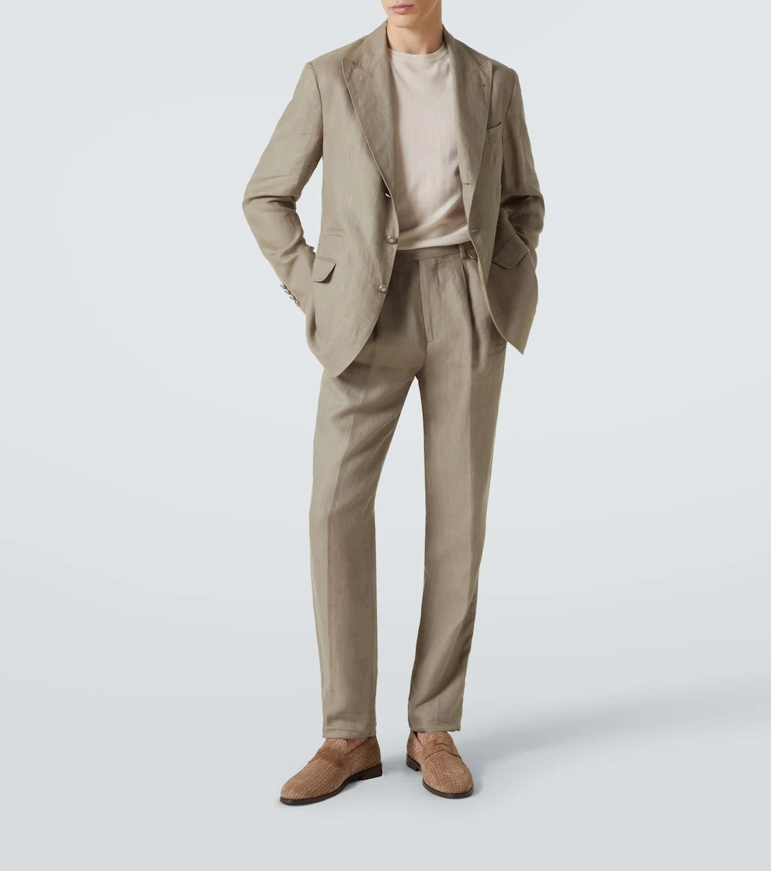 Brunello Cucinelli - Woven suede penny loafers
