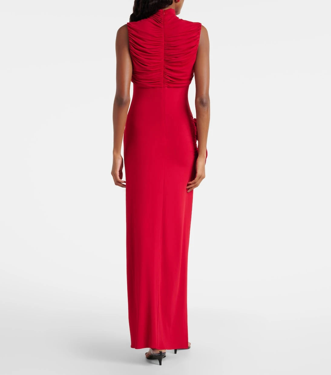 Magda Butrym - Floral-appliqué draped gown