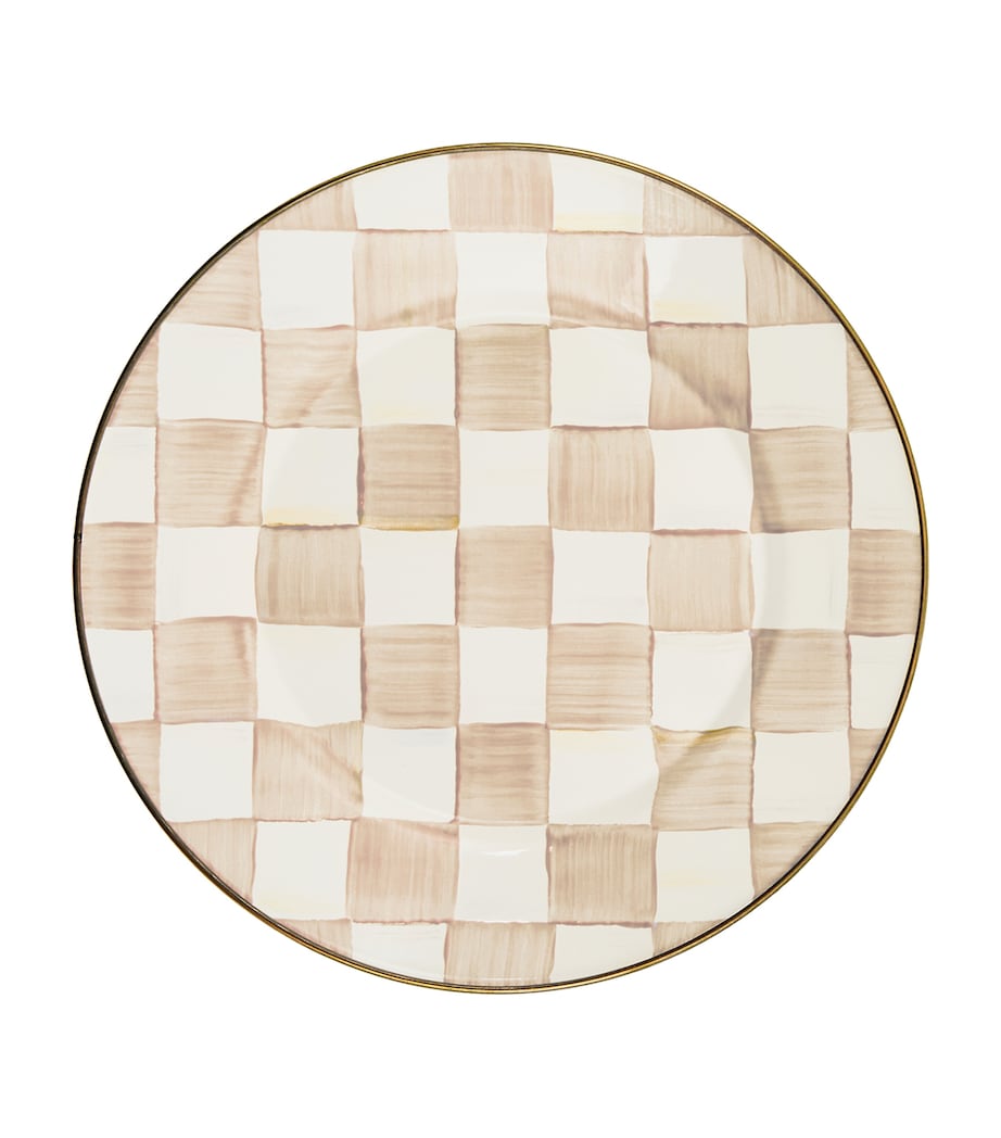 Mocha Check Dinner Plate (25.5cm)