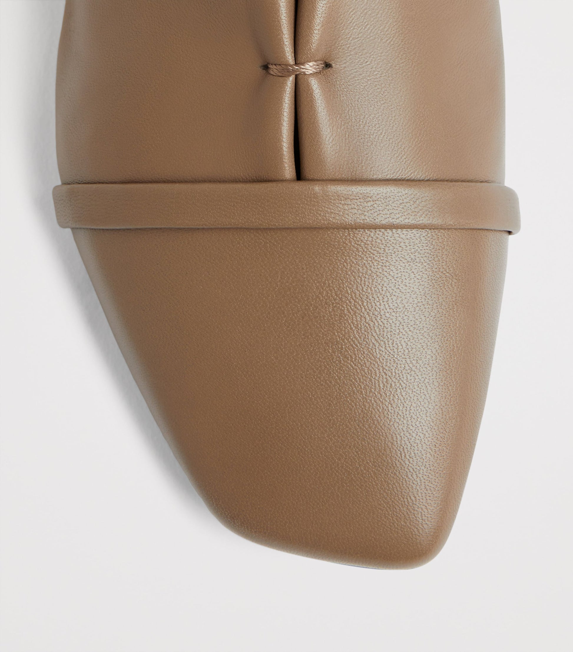 Malone Souliers Neutral Nappa Leather Lace-Up Jean Flats