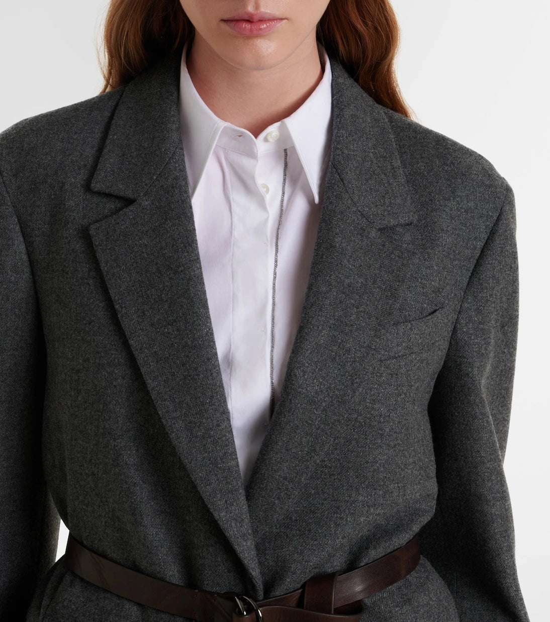 Brunello Cucinelli - Belted wool and cashmere blazer