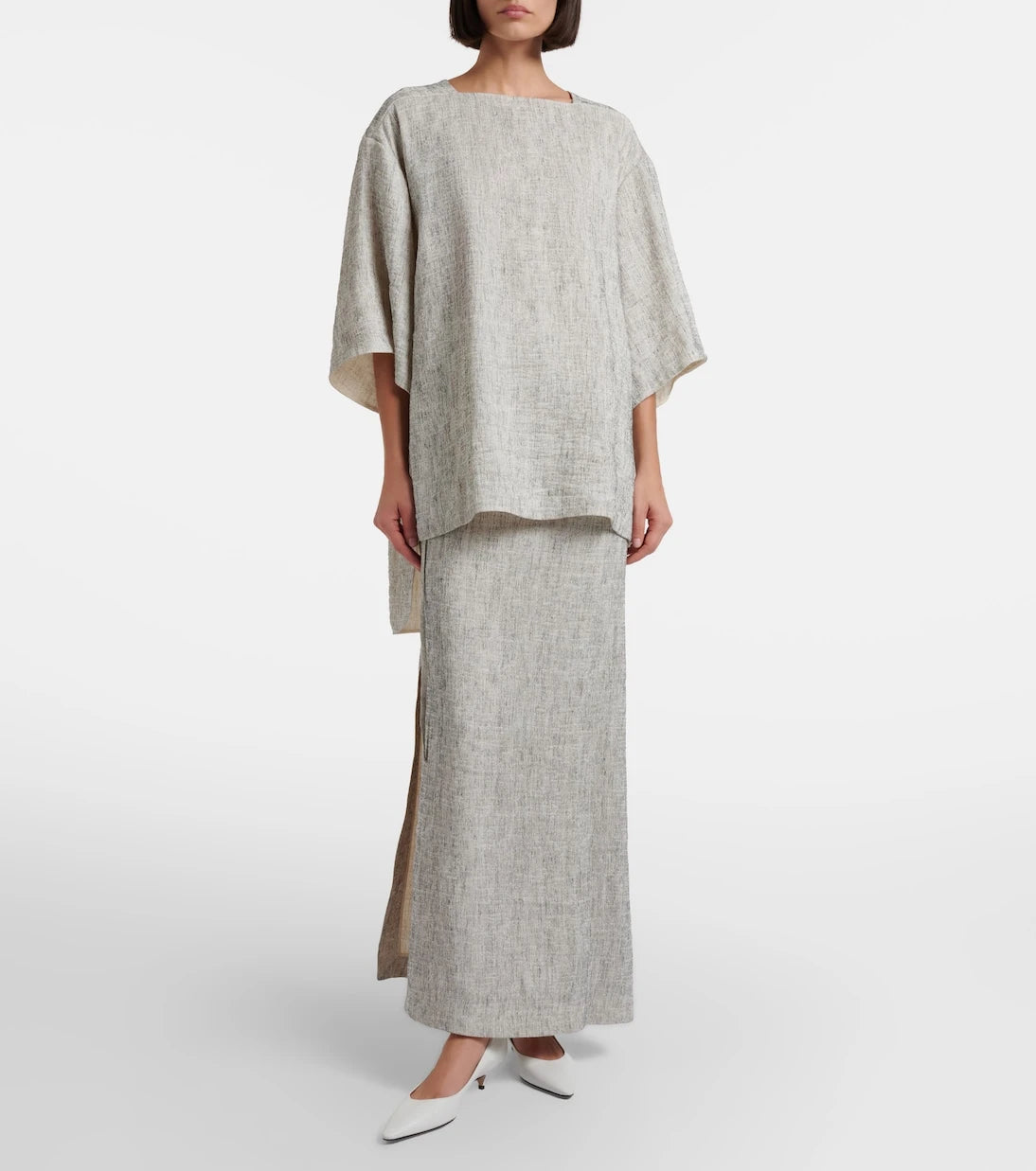 The Row - Linen and silk maxi skirt