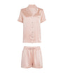 Harrods Pink Silk Short Pyjama Set