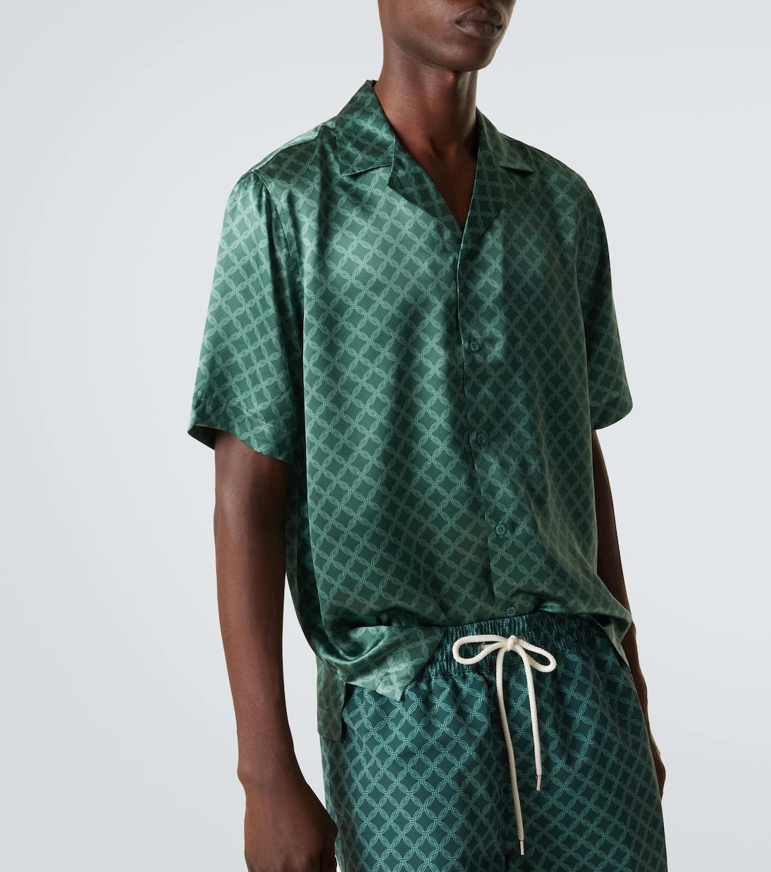 Frescobol Carioca - Roberto printed silk bowling shirt