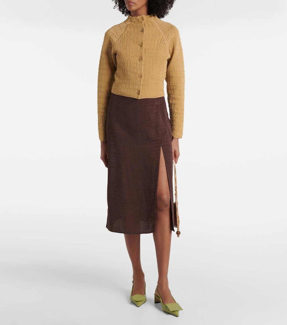 Jacquemus - Scala croc-effect cardigan