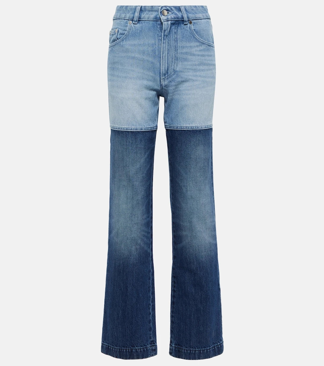 Peter Do - Patchwork high-rise straight jeans