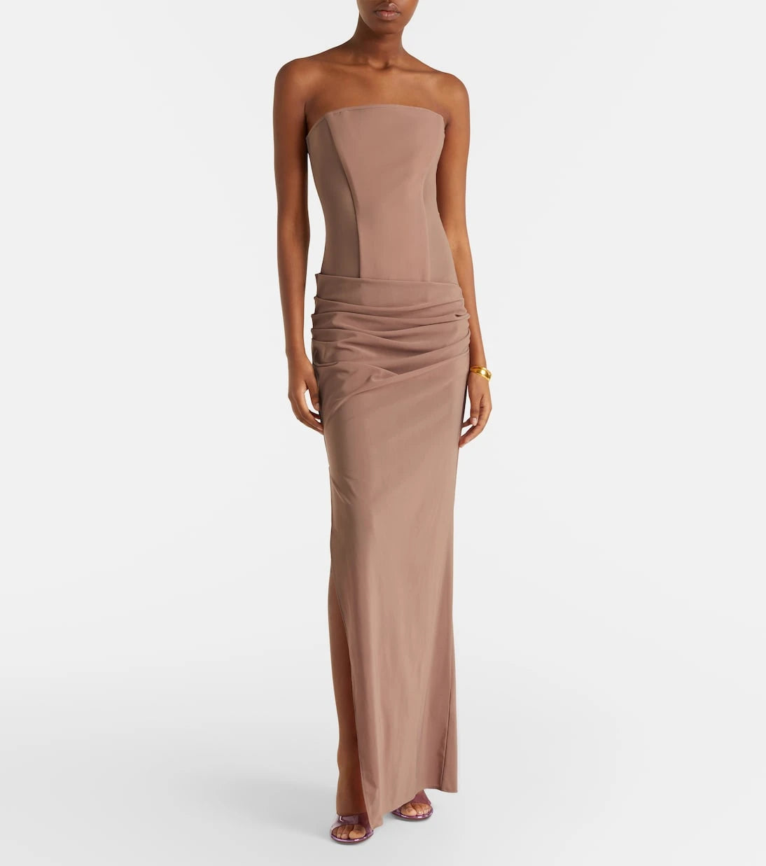 Alex Perry - Semi-sheer strapless gown