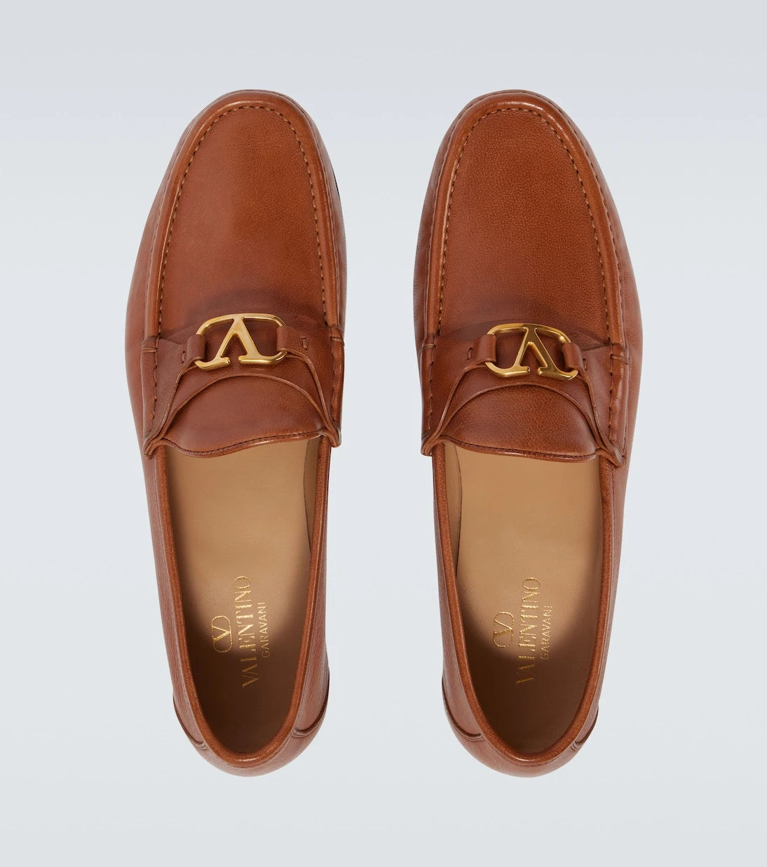 Valentino Garavani - VLogo leather loafers