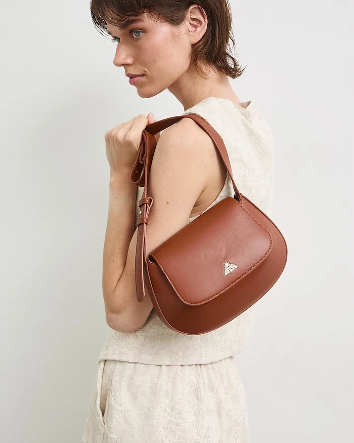 Medicine suni deri crossbody kadın çantası