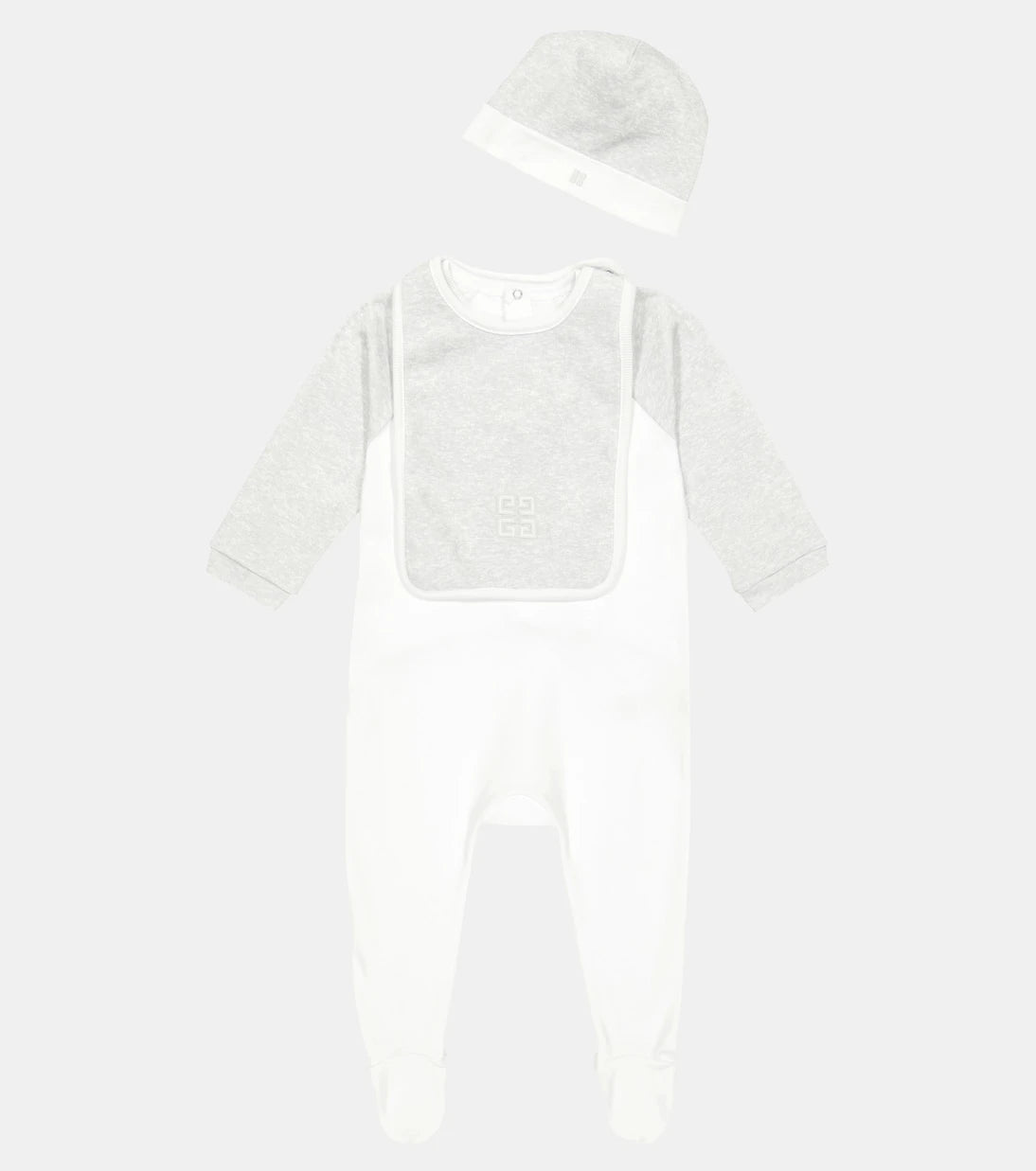 Givenchy Kids - Baby cotton onesie, hat and bib set