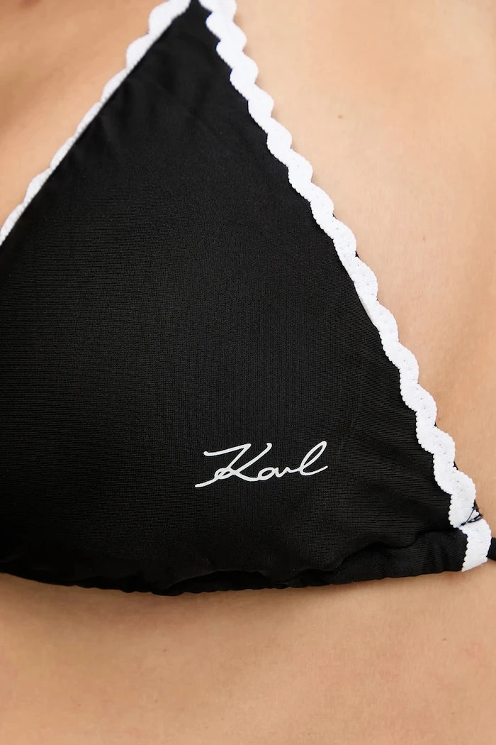 Karl Lagerfeld SIGNATURE SCALLOP Bikini Üstü