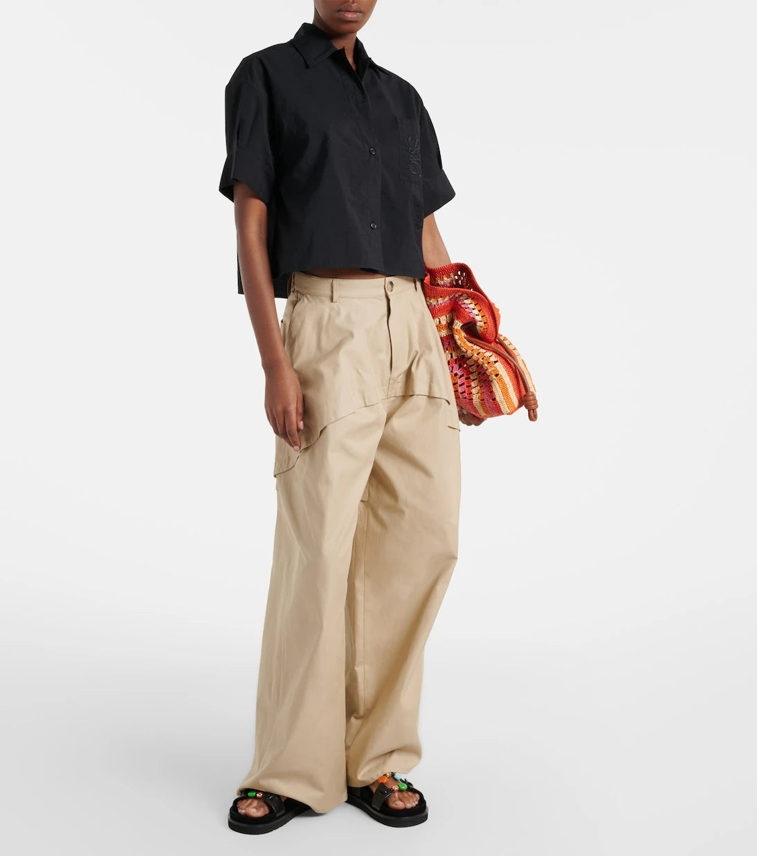 Loewe - Paula's Ibiza Anagram cotton-blend shirt