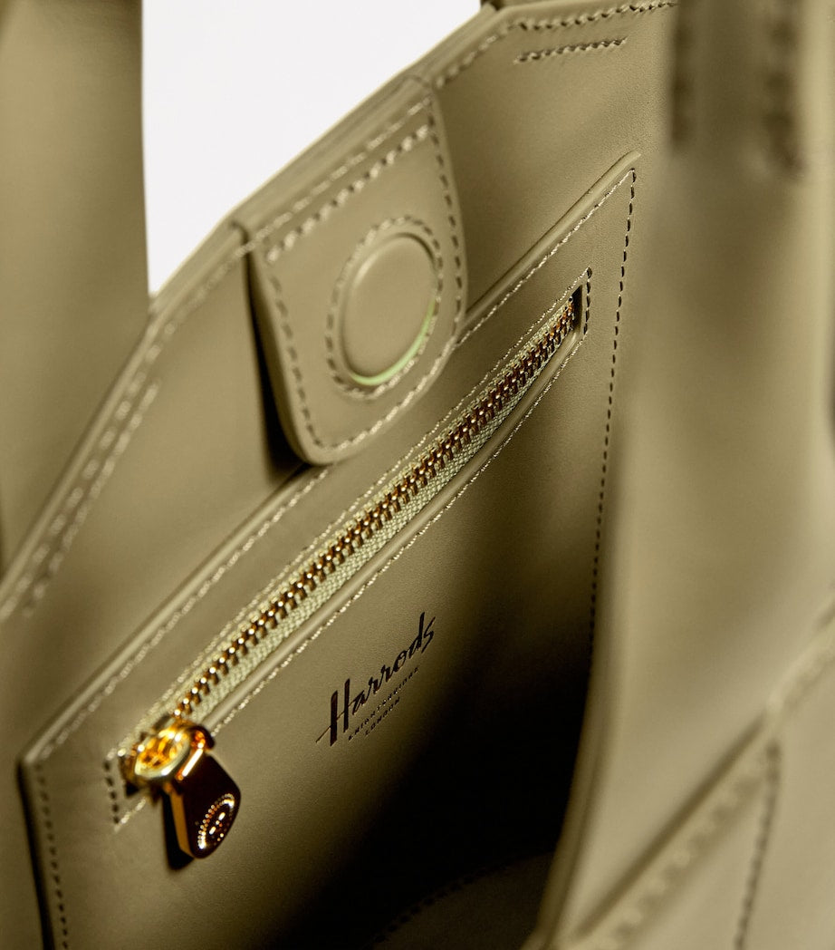 Green Grab Leather Tote Bag