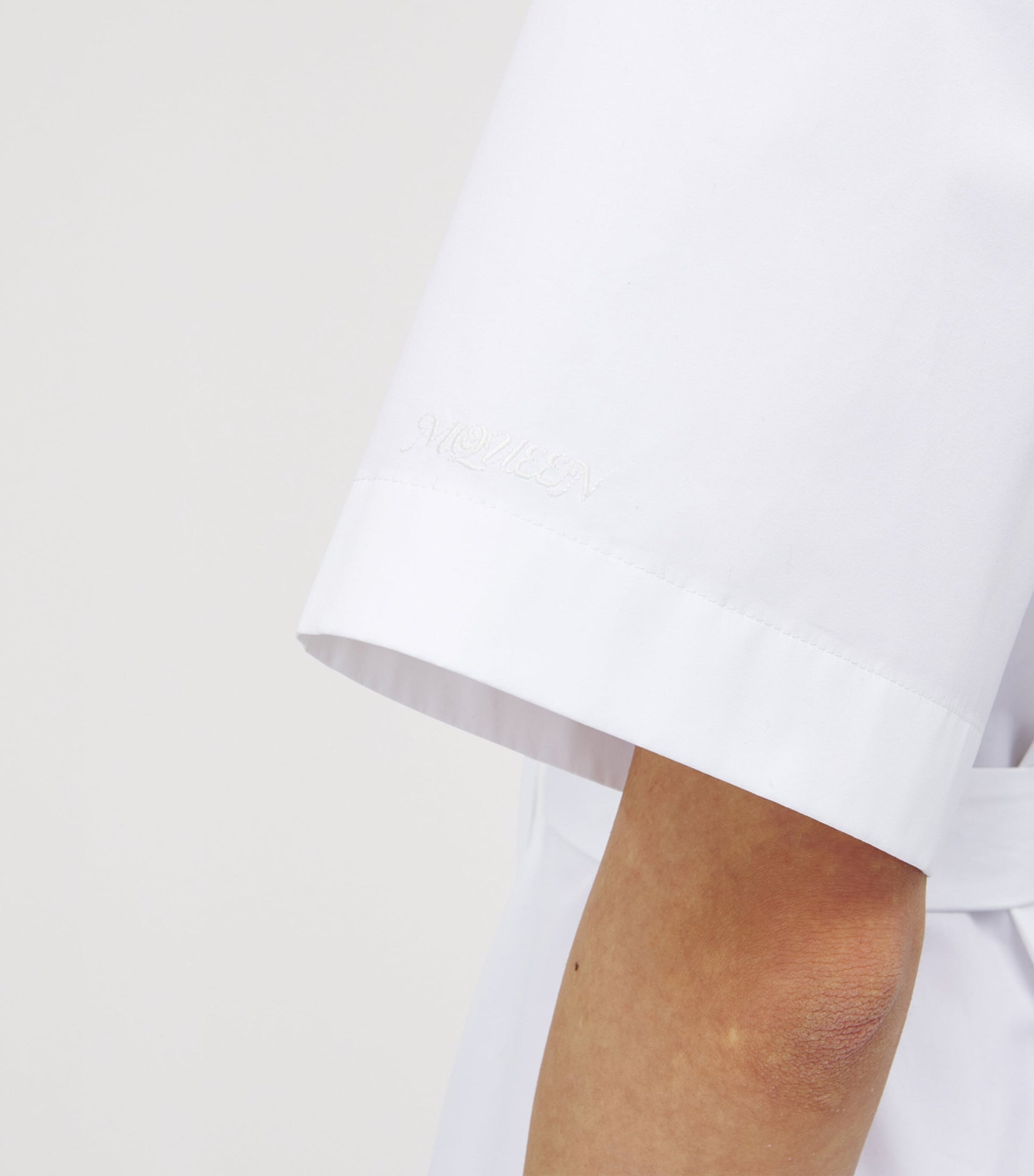 McQueen White Poplin Midi Dress