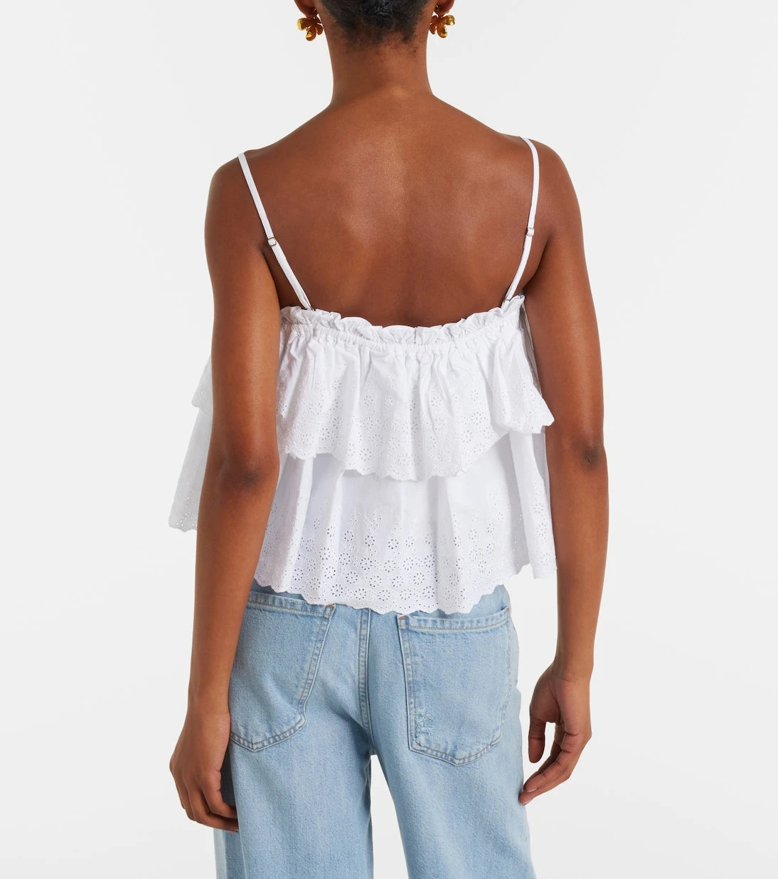 Veronica Beard - Oseanna cotton poplin crop top
