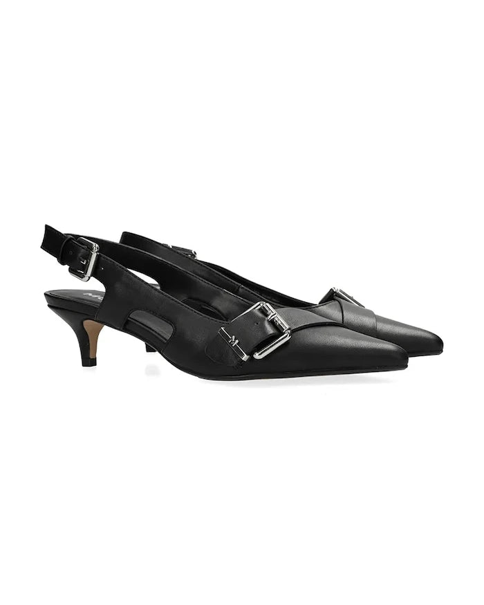 Mexx обувки с дебел ток с отворена пета TYRA SUKI Slingback Pump