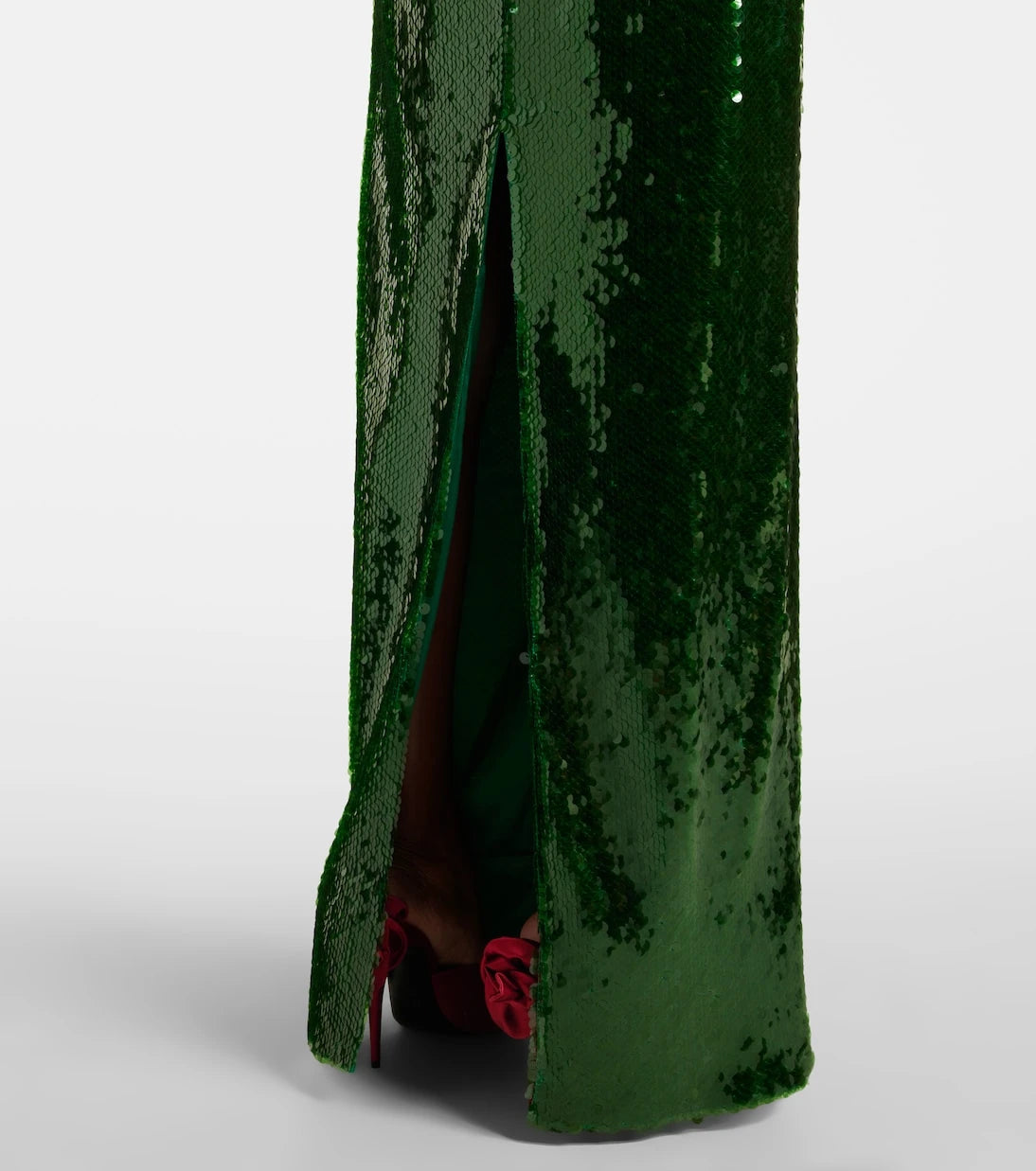 Magda Butrym - Floral-appliqué sequined halterneck gown