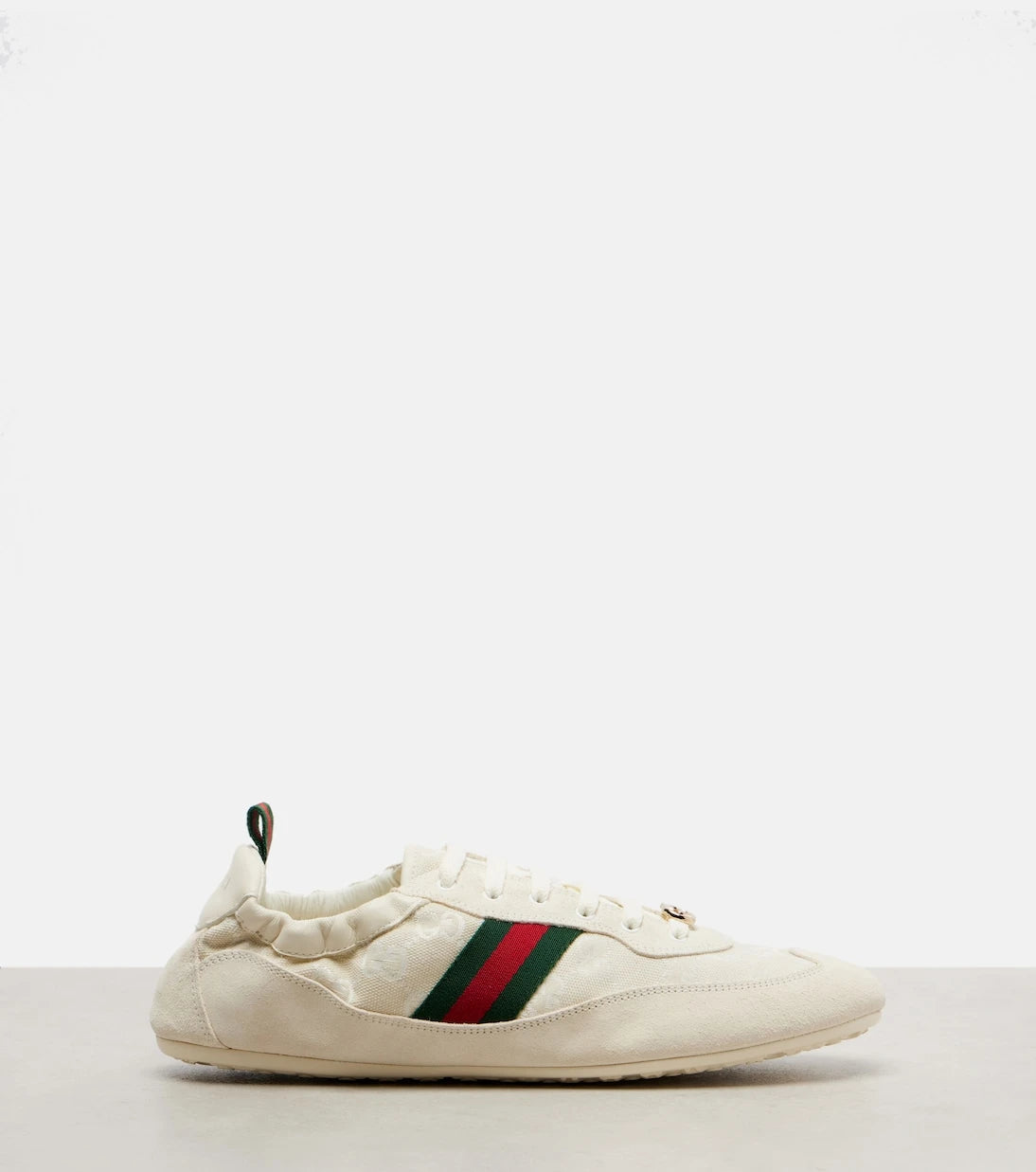 Gucci - حذاء سنيكرز كانفاس "غوتشي شيفت" بحواف من الشمواه