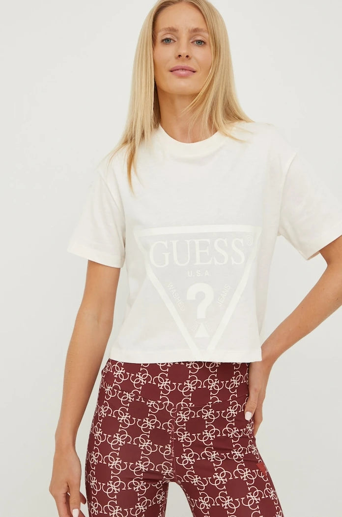 Памучна тениска Guess ADELE