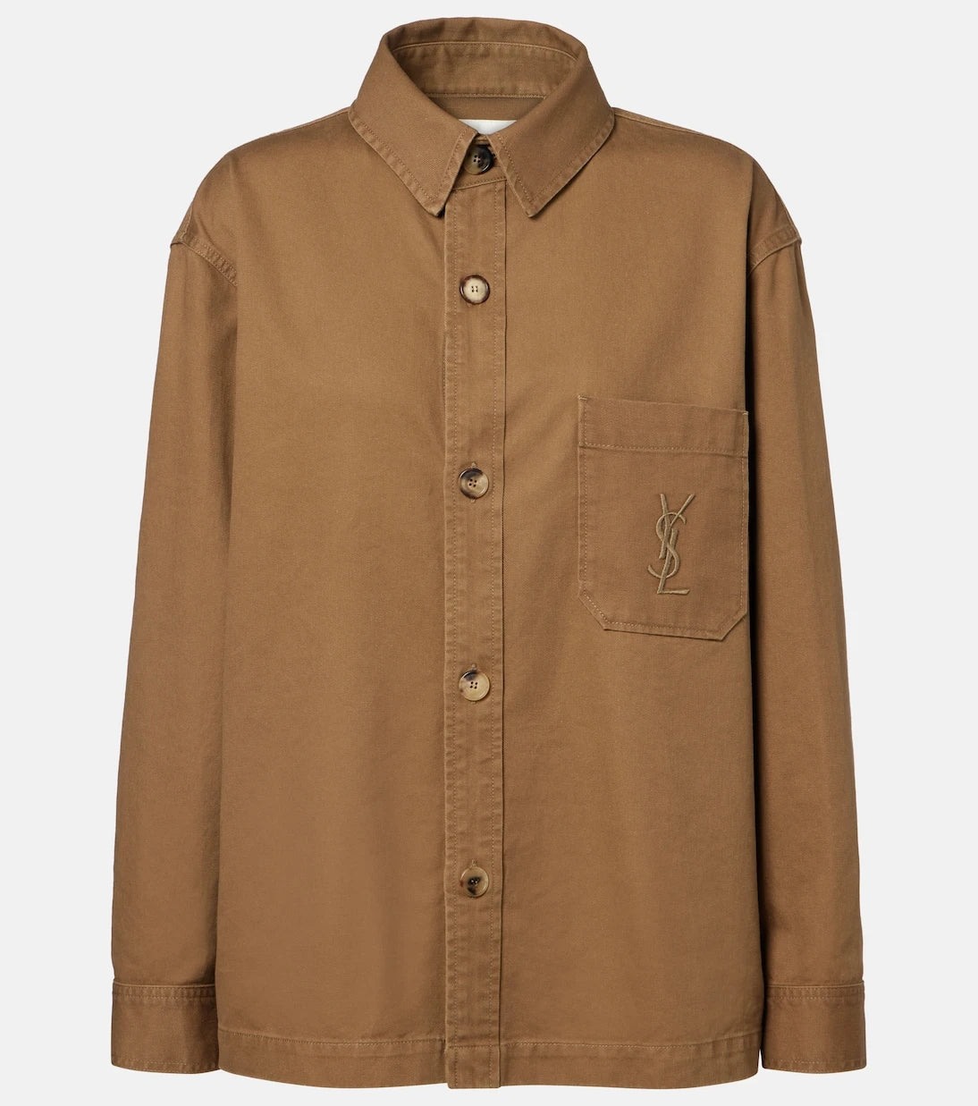 Saint Laurent - Cassandre cotton and linen overshirt