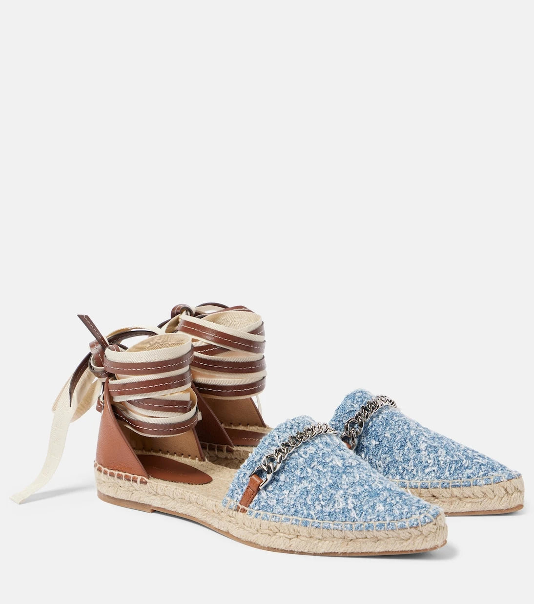 Stella McCartney - Gaia denim buklet espadril