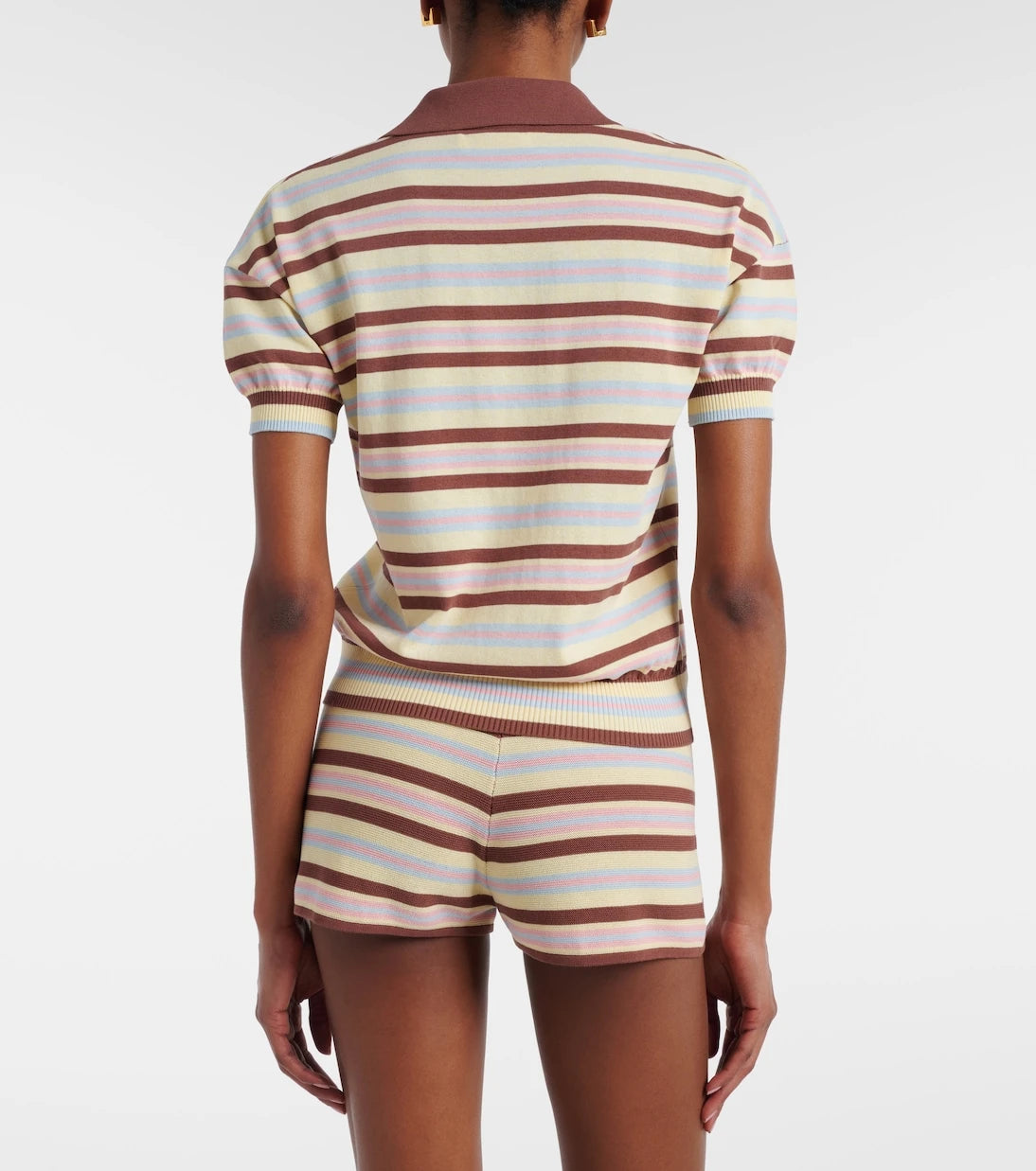 Faithfull - Playa striped cotton-blend shorts