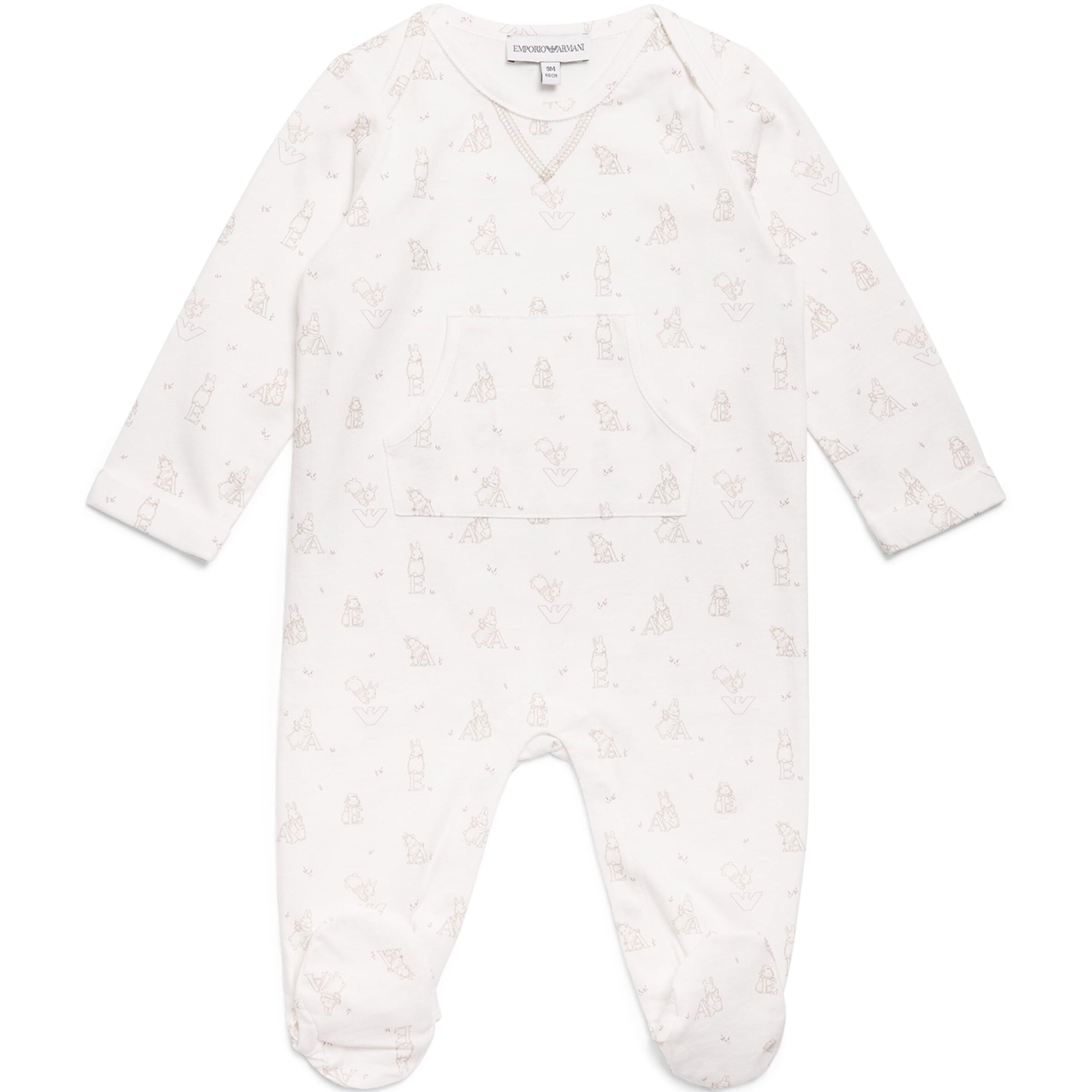 Emporio Armani Kids Cotton Bunny All-In-One (1-9 Months)