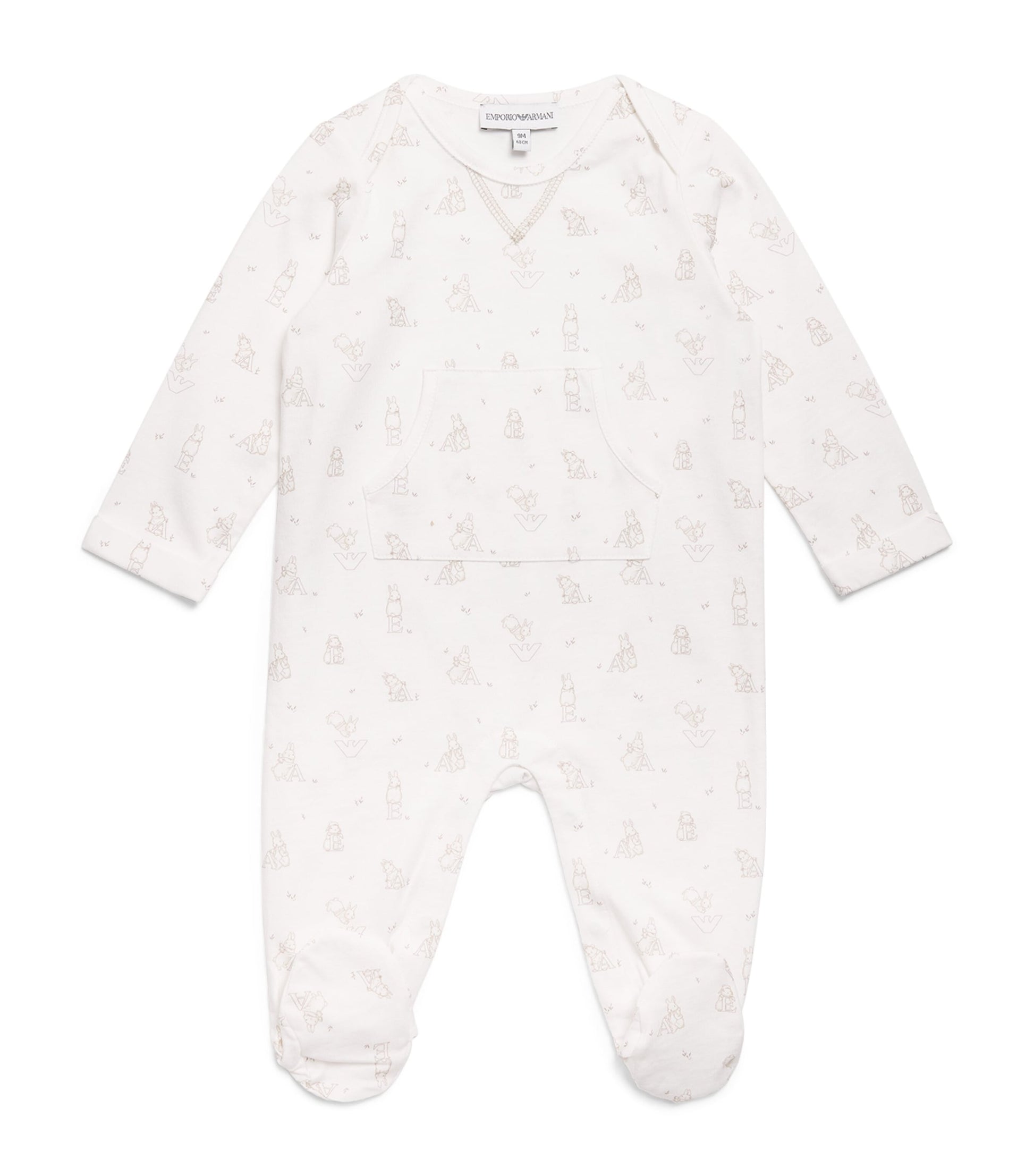 Emporio Armani Kids Cotton Bunny All-In-One (1-9 Months)