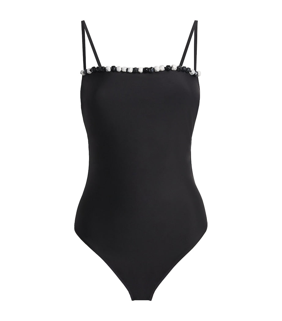Black Beaded Baci Swimsuit