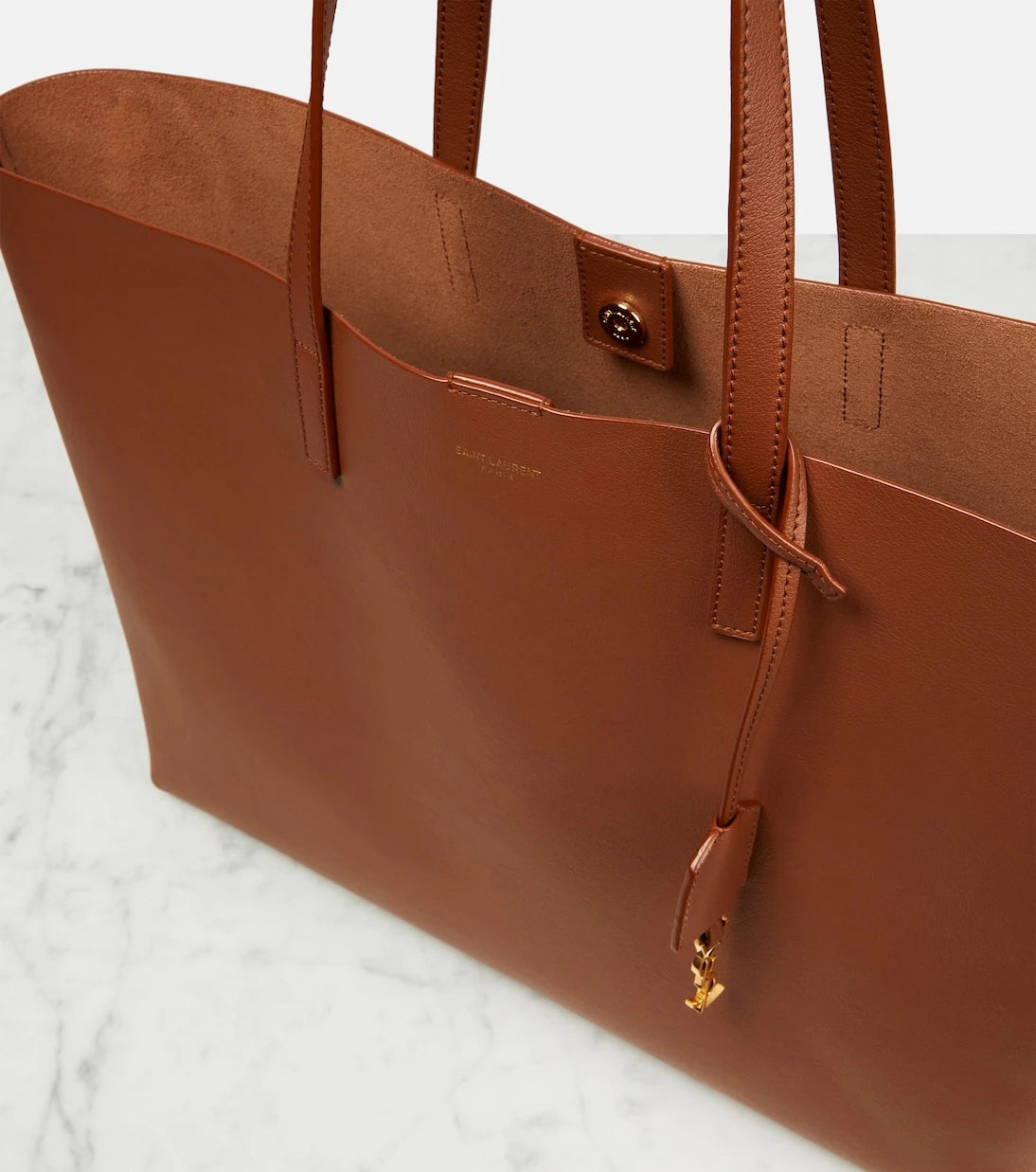 Saint Laurent - Shopping E/W leather tote bag