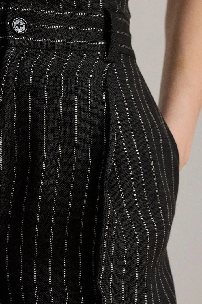 Lauren Ralph Lauren kadın geniş paça keten pantolon