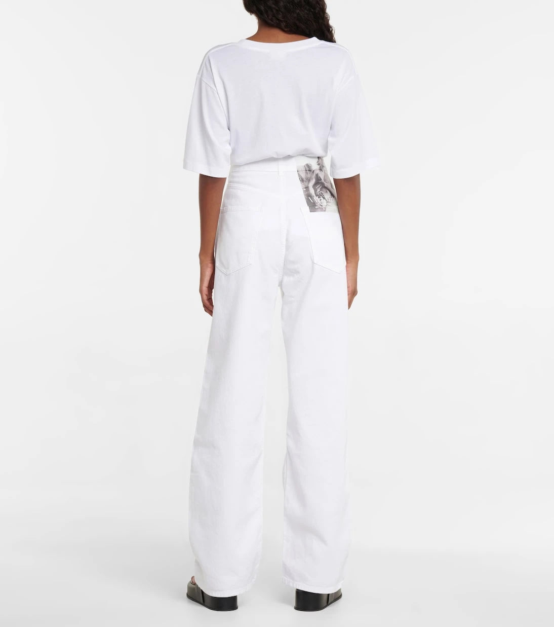 Valentino - High-rise wide-leg jeans