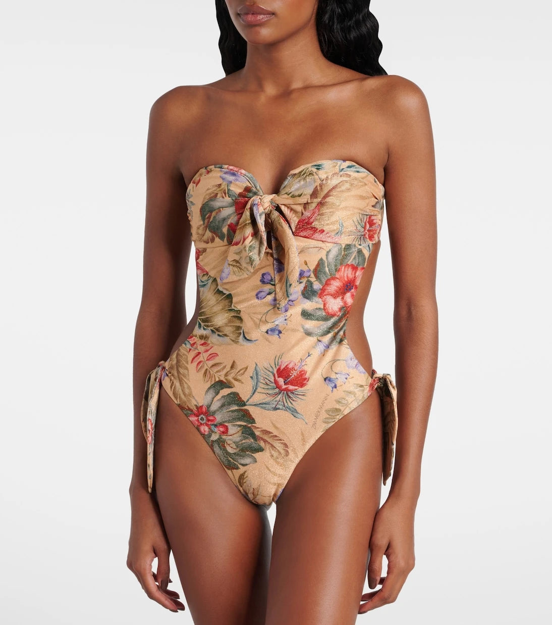 Zimmermann - Coco bow-detail floral swimsuit