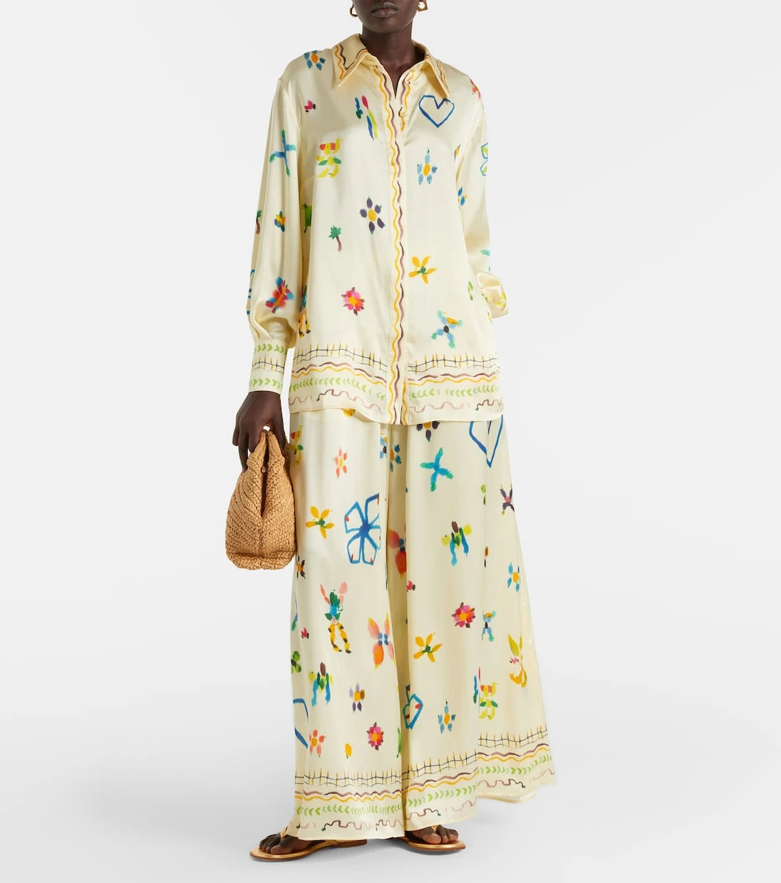 Alémais - Sidi floral silk palazzo pants