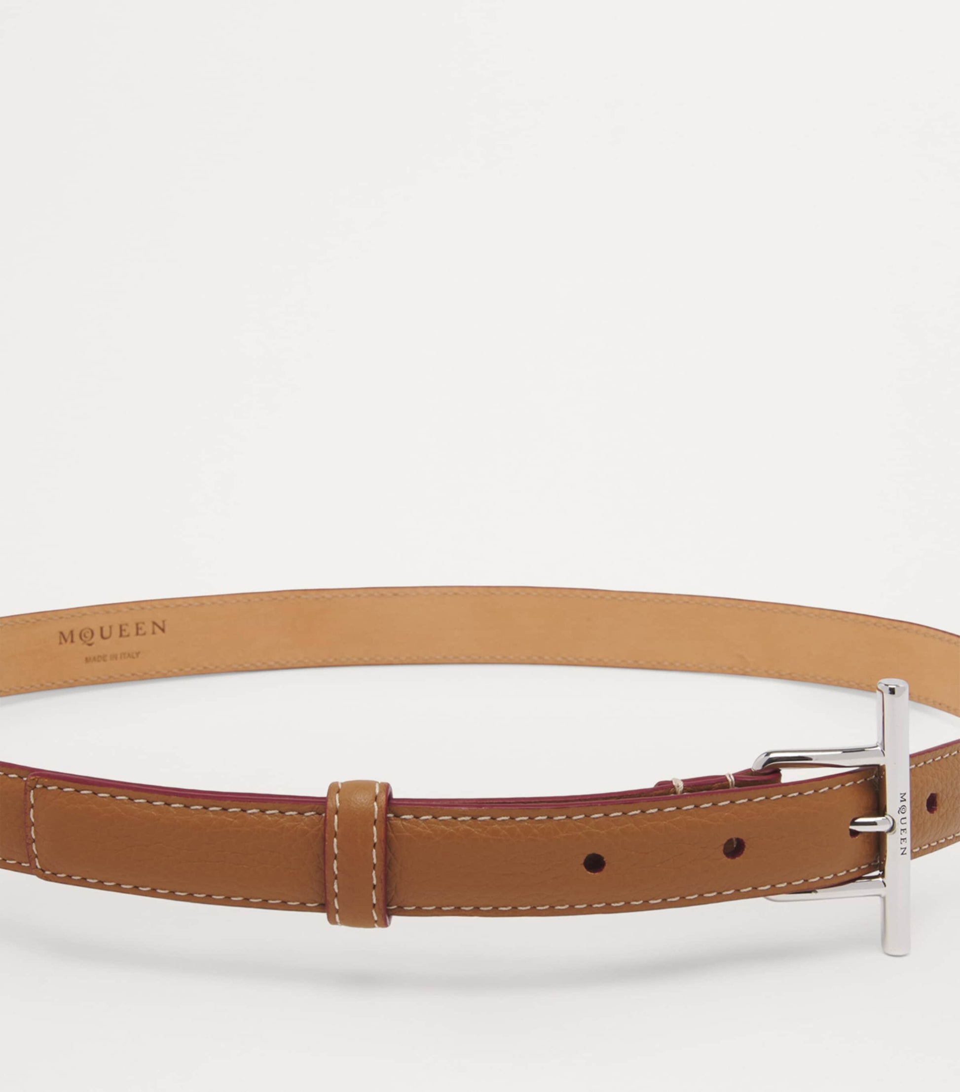 Brown Leather T-Bar Belt