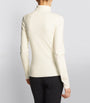 Ivory Silk Stretch High Neck Top