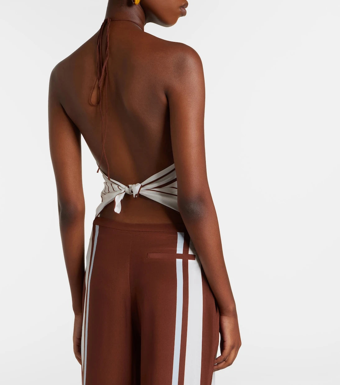 SIR - Marais striped halterneck silk top