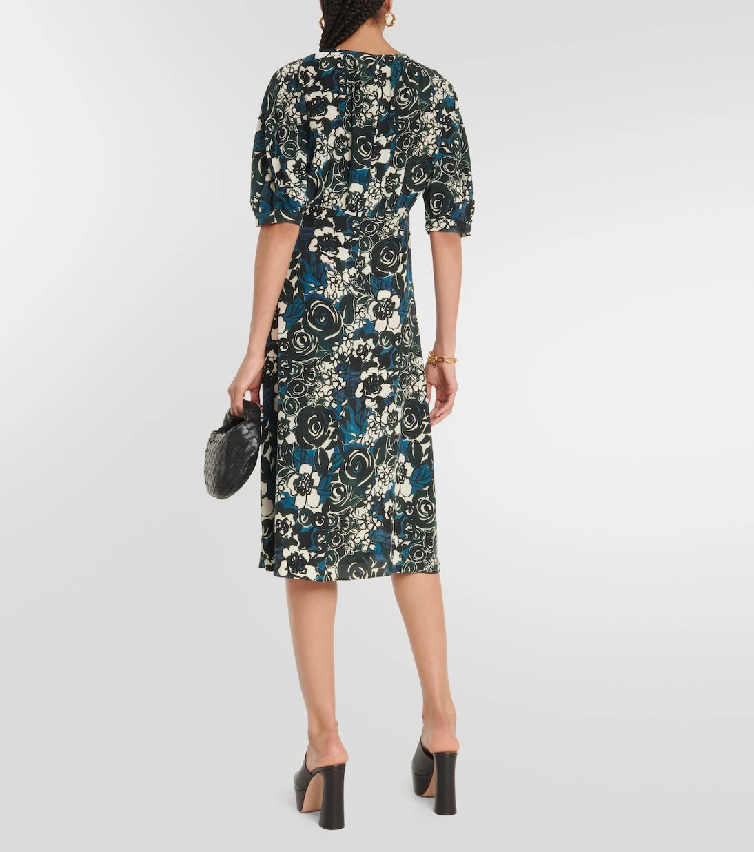'S Max Mara - Bronzo floral silk crêpe midi dress