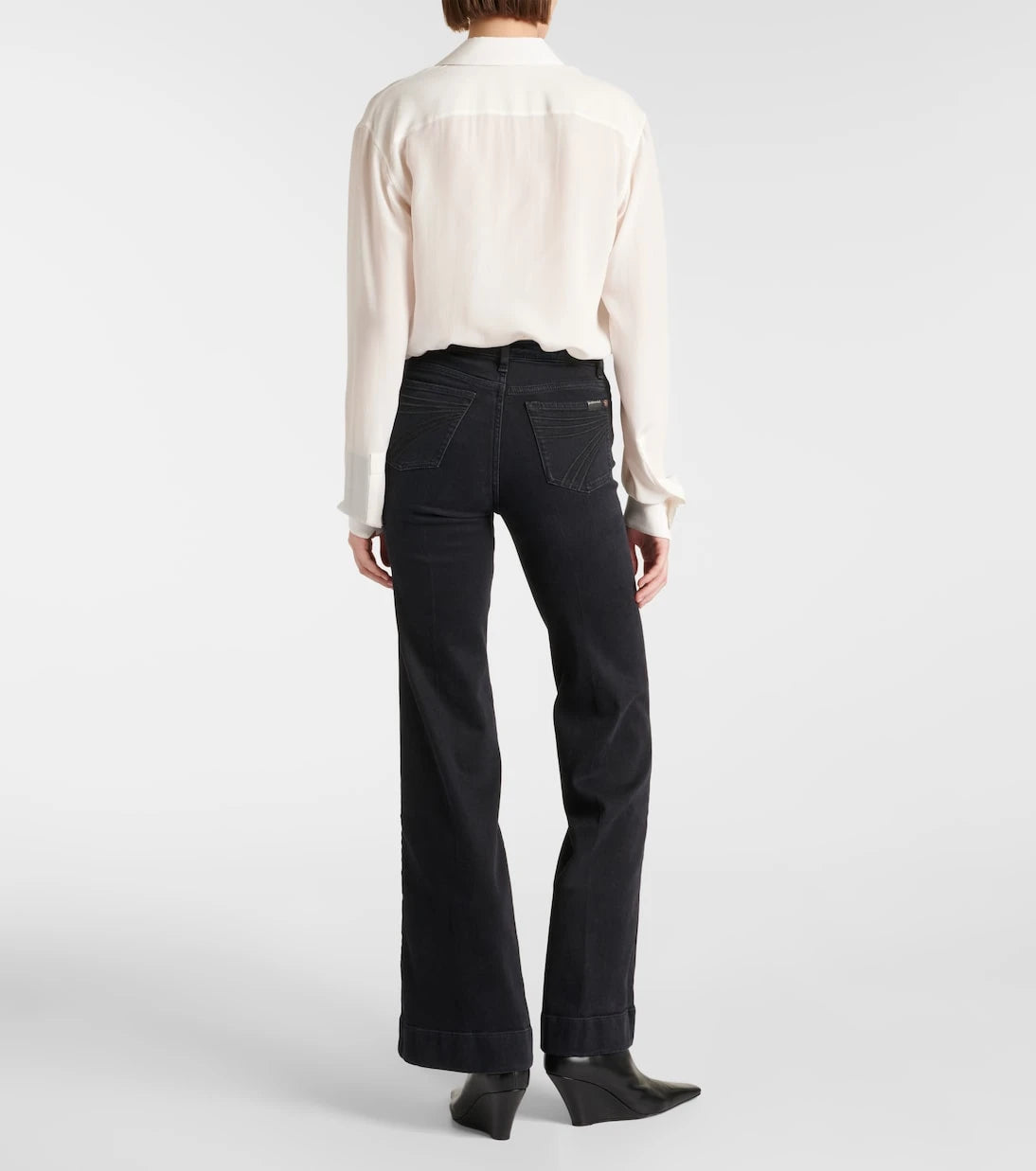 7 For All Mankind - بنطلون جينز "مودرن دوجو" بقصة ساق واسعة