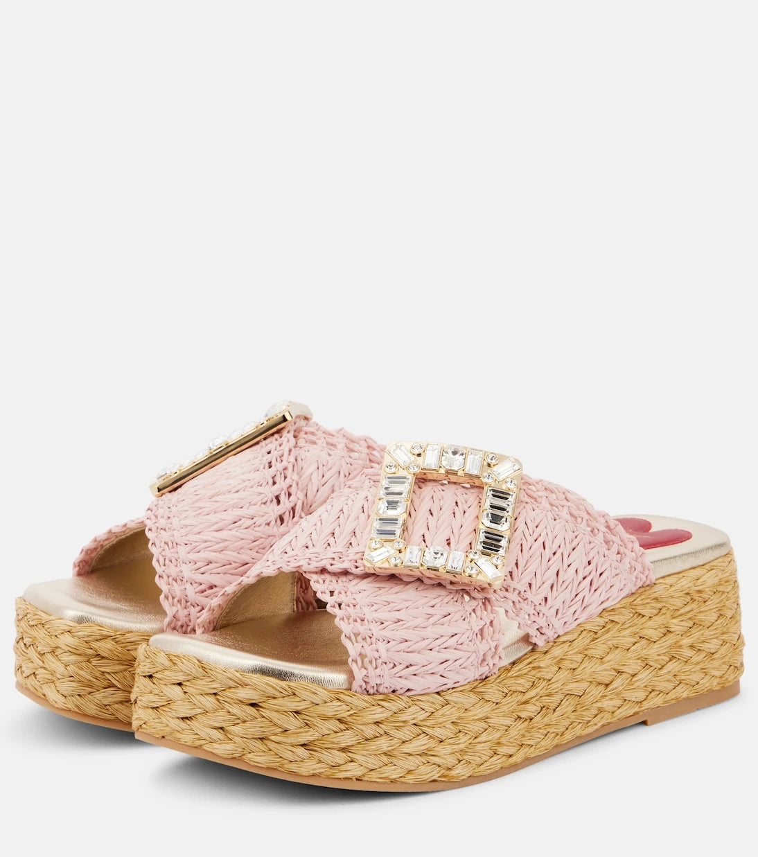 Roger Vivier - Espa 60 embellished raffia espadrille sandals