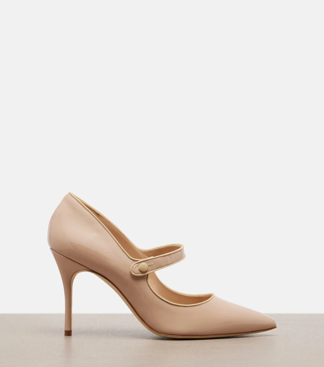 Manolo Blahnik - Campari patent leather Mary Jane pumps