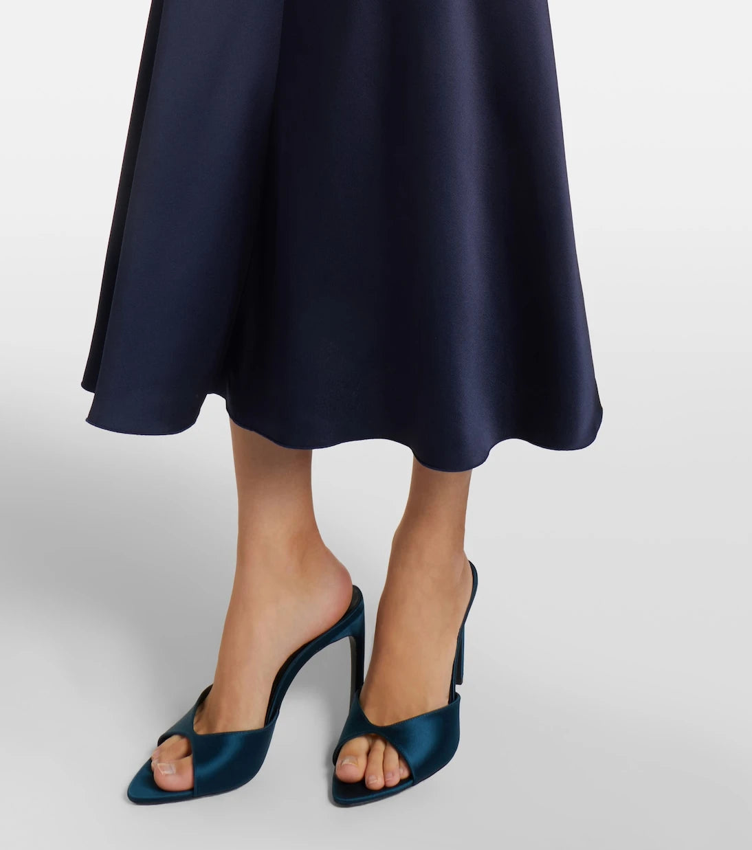 Victoria Beckham - Bela gathered satin midi dress