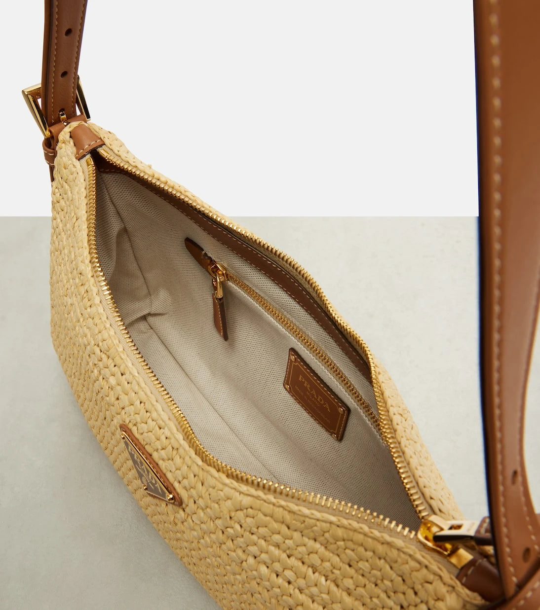 Prada - Prada Aimée Large crochet shoulder bag
