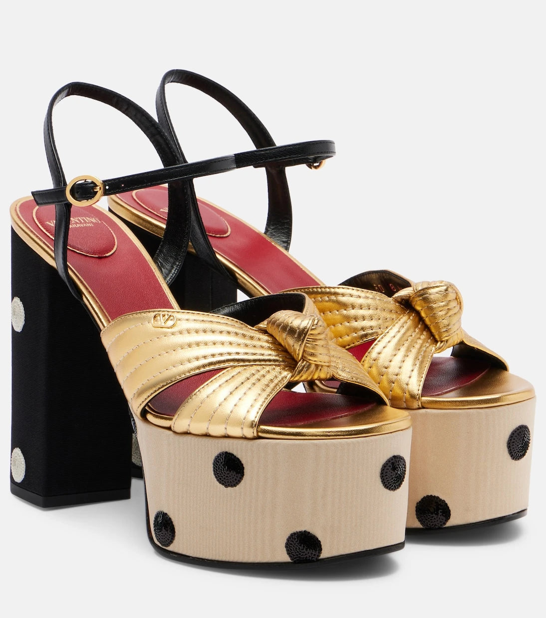 Valentino Garavani - Crasher VLogo sequined leather sandals