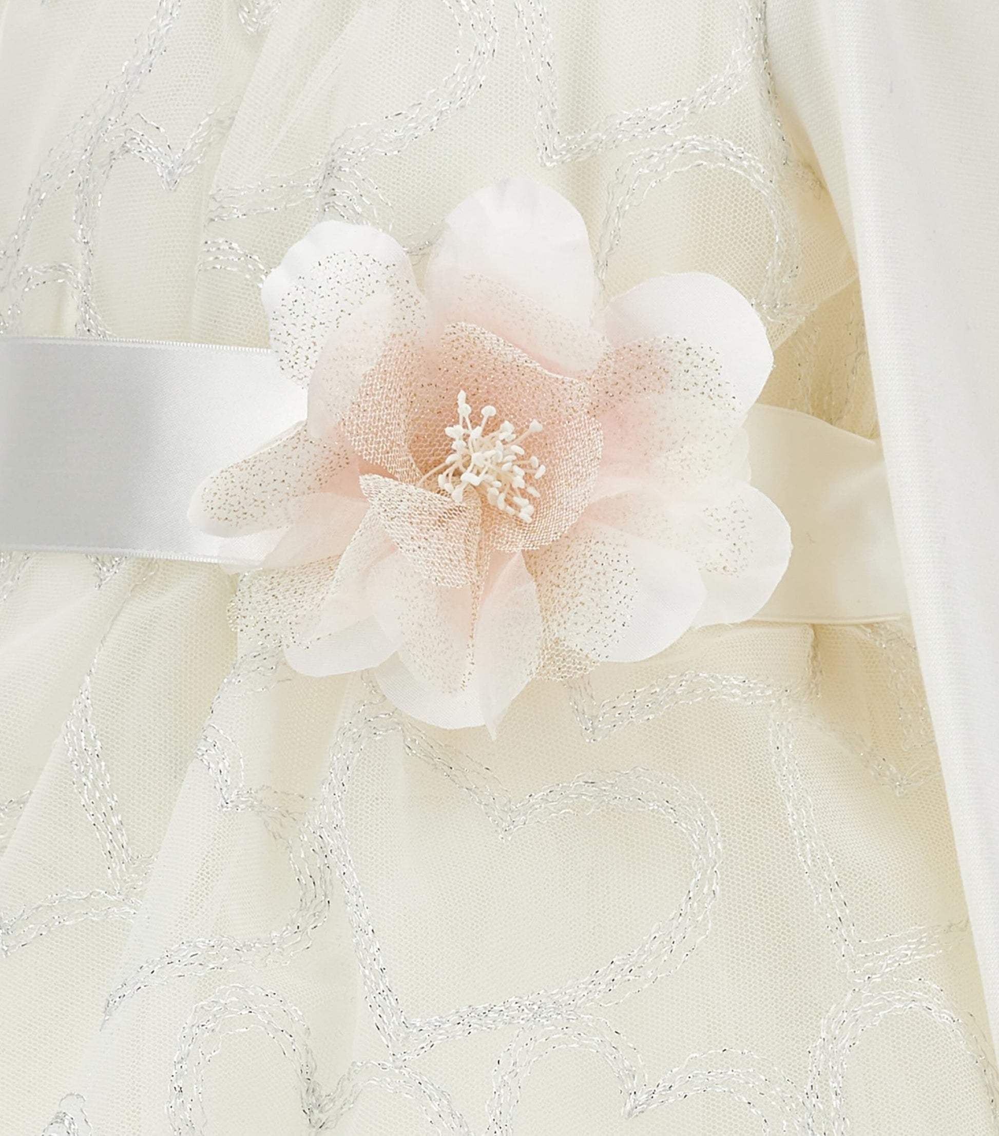 Tulle Glitter-Heart Appliqué Dress (3-36 Months)