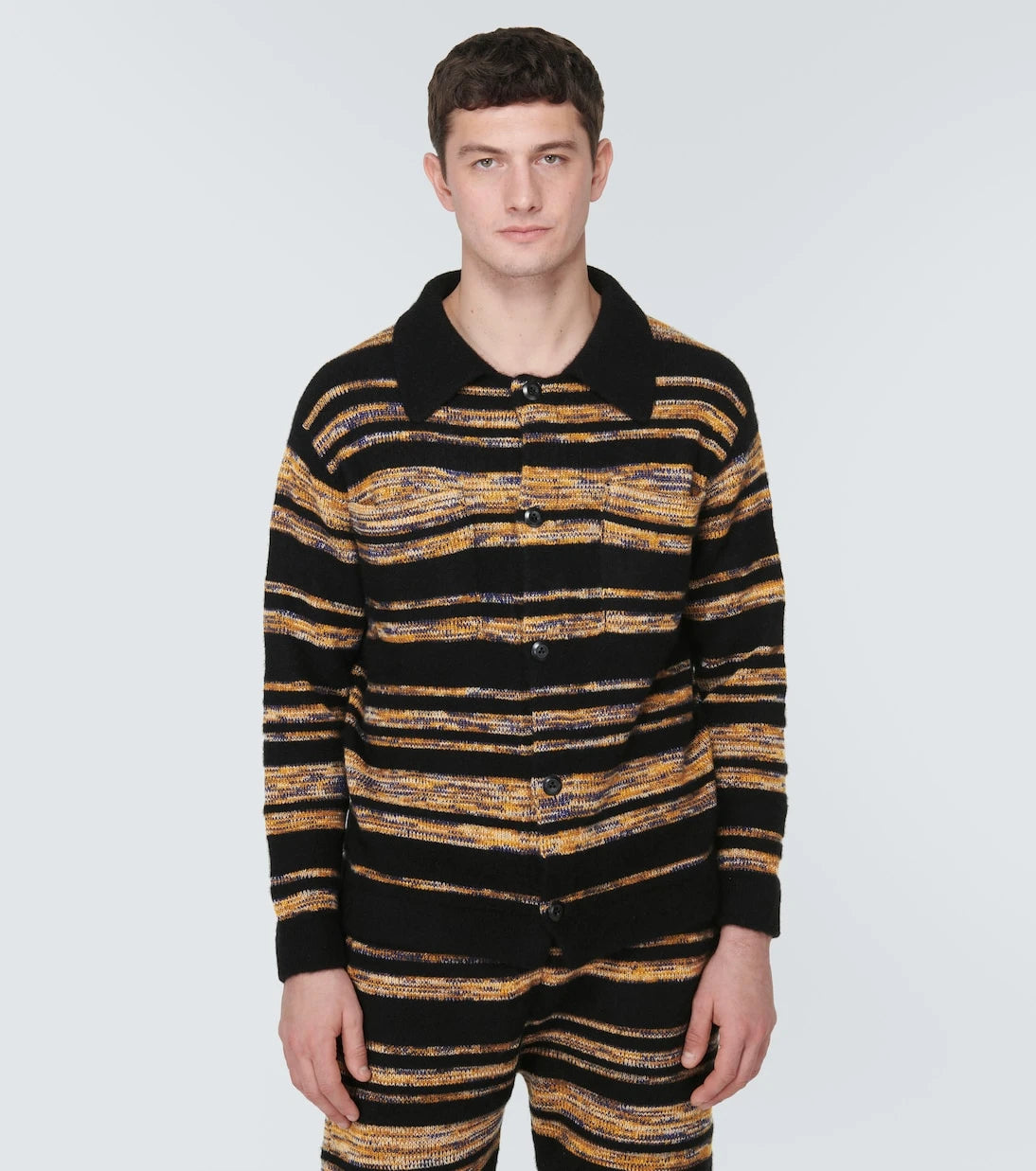 The Elder Statesman - Phantom striped cashmere and cotton shirt
