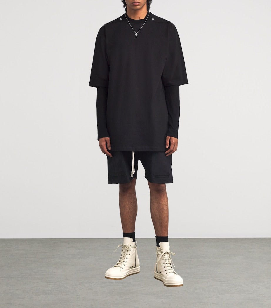 Leather High-Top Sneakers