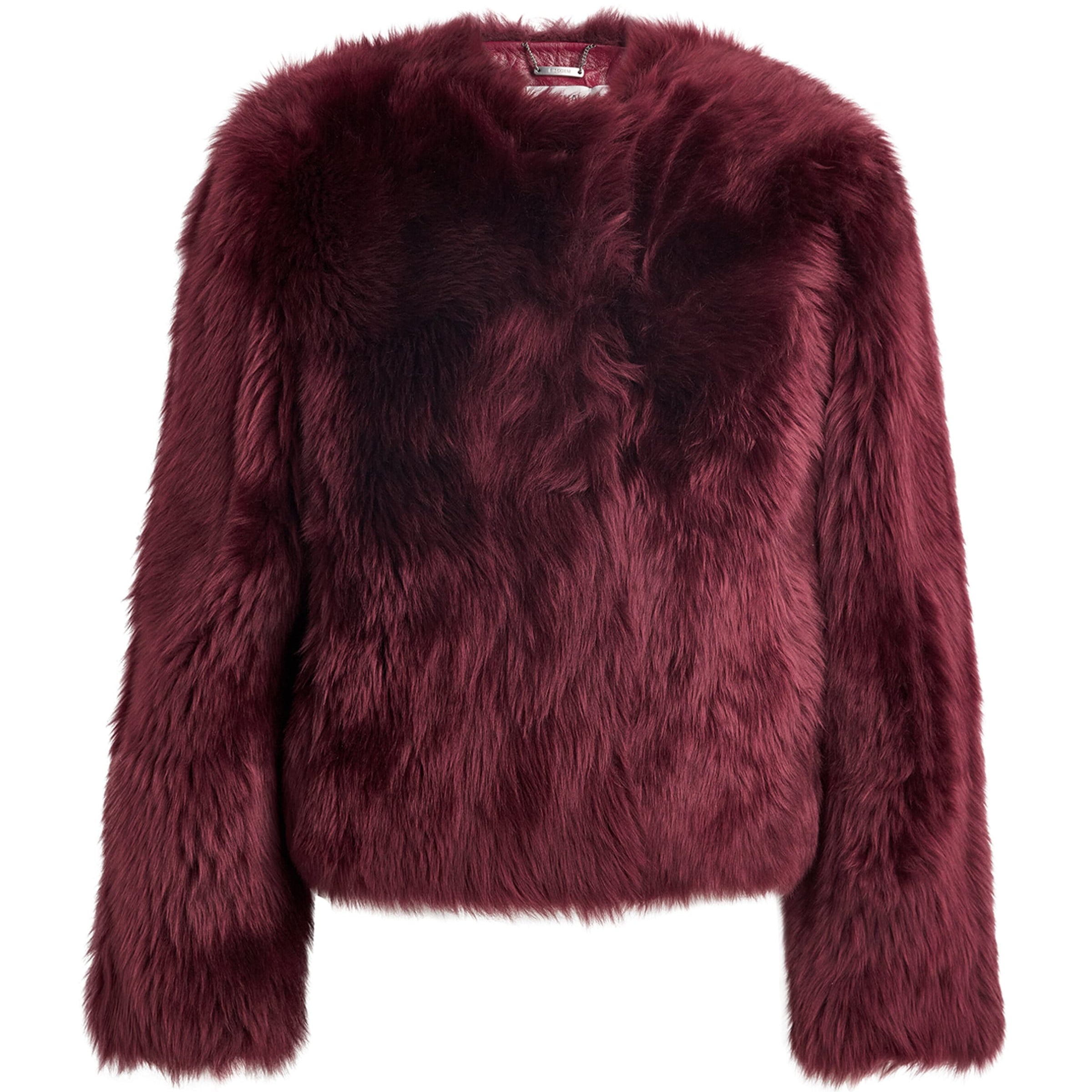 Shearling Natasha Jacket CRANBERRY
