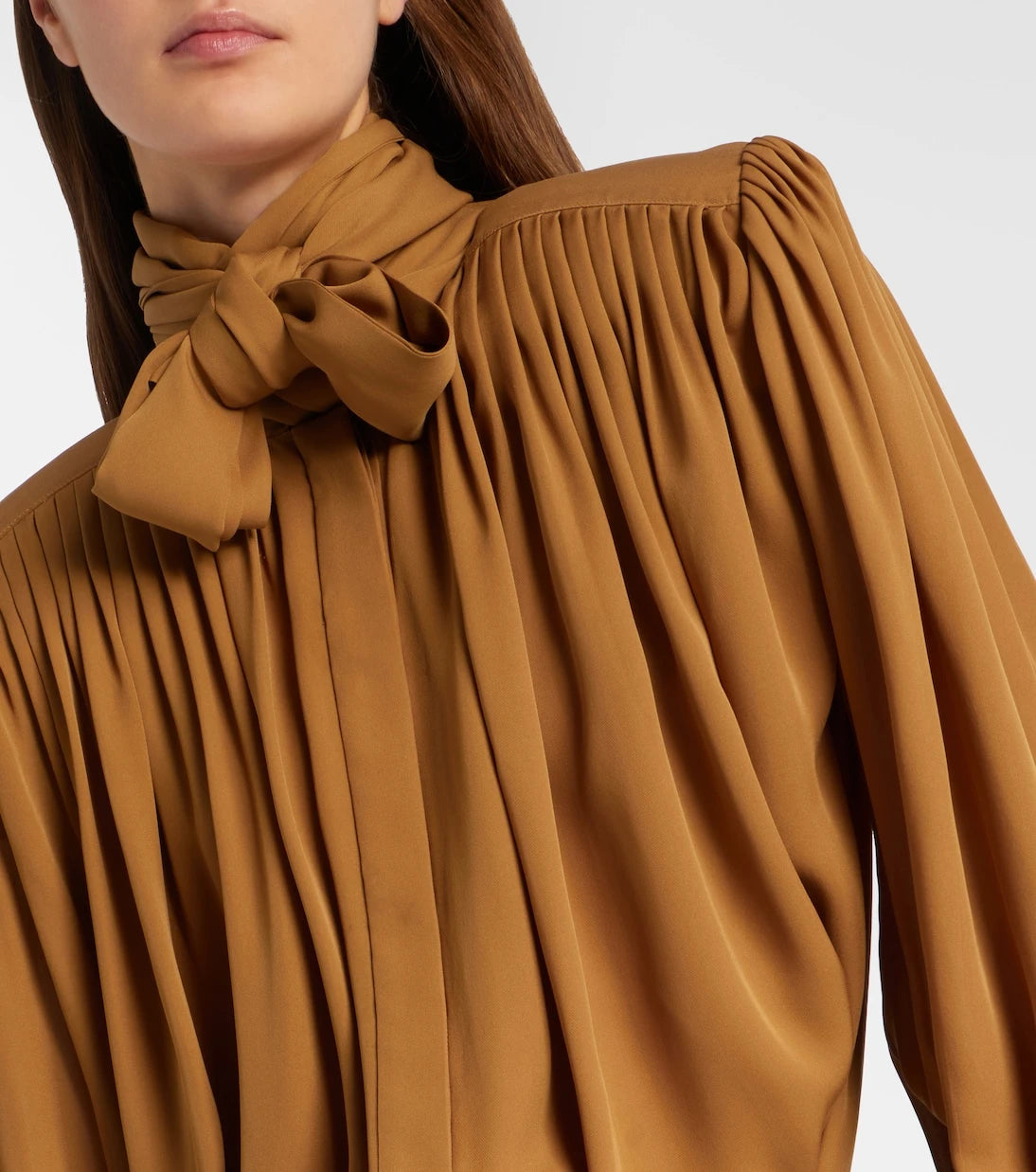 Khaite - Vali pleated silk georgette blouse